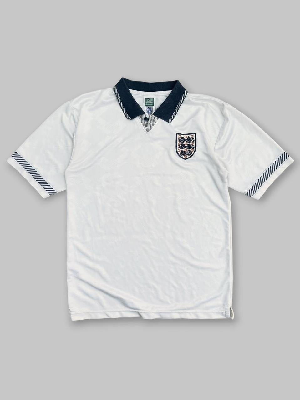 England Score Draw Football Shirt 1990 Replica (M)
